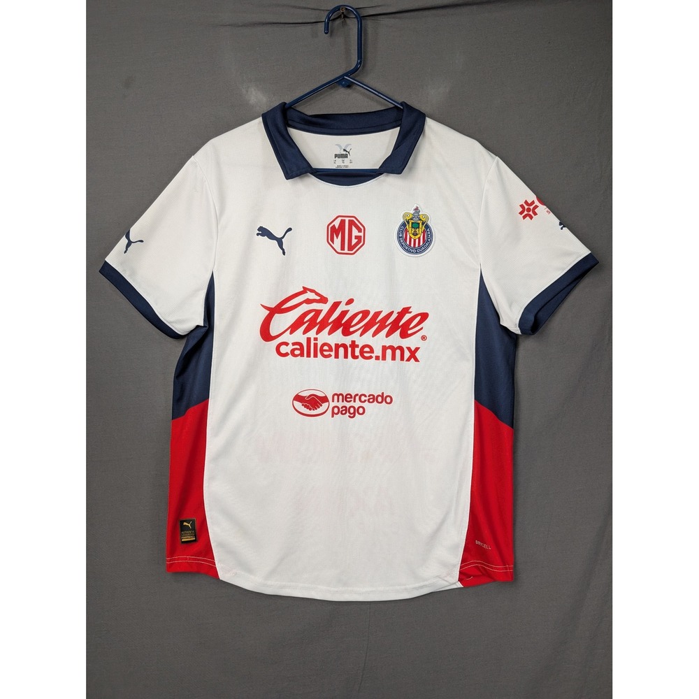 Puma Chivas de Guadalajara 2023-2024 Away Soccer‎ Jersey White Mens XL